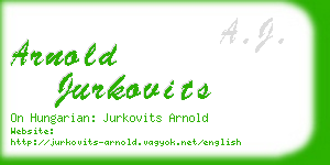 arnold jurkovits business card
